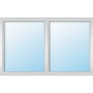Meeth Kunststofffenster 125 x 95 cm 2-flg. Dreh/Dreh-Kipp Stulppfosten weiß