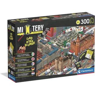 Clementoni® Puzzle Clementoni 21711 Mixtery Cyberattacke auf London 300 Teile Puzzle, 500 Puzzleteile, Made in Europe bunt