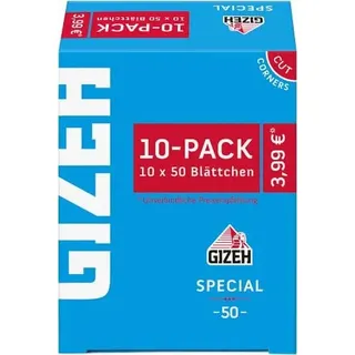 GIZEH Special Blau - Kurzes Papier - 100 Heftchen a 50 Blättchen - Zellulose