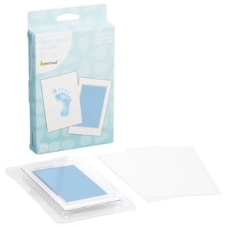 Pearhead Newborn Baby Handprint or Footprint “Clean-Touch” Ink Pad, 2 Uses, Blue