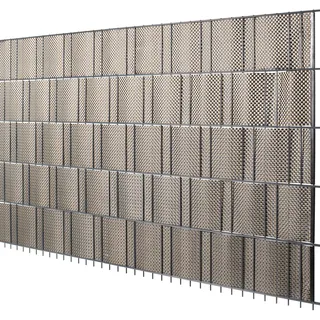 Floraworld Premium PVC Sichtschutzstreifen 210 x 19 cm braun/rattanoptik