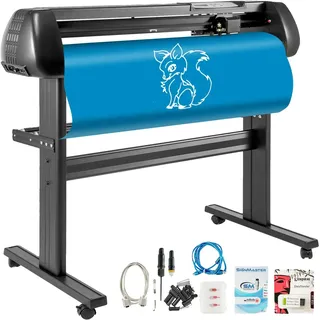 Vevor Schneideplotter, Plottermaschine Max. 720 mm Papiervorschub, Vinyl Schneideplotter, Folienplotter, Vinyl Schneideplotter Maschine, Schnittgenauigkeit 0,01 mm, Hobby Plotter, 3 Klingen Inkl.