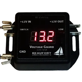 BEAUFORT electronics Batteriewächter 12V programmierbar mit Display & Alarm-Ausgang