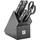 "Gourmet", 6-tlg, Messerblockset, schwarz,
