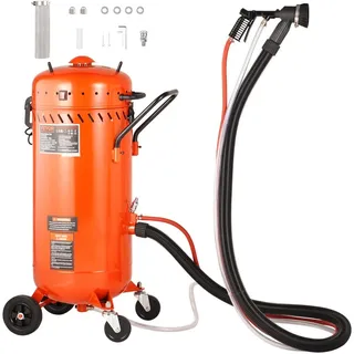 Vevor 28 Gallonen Vakuum-Sandstrahler, staubfreier Sandstrahler mit eingebautem 1200 W Vakuumsystem zur Staubkontrolle und Strahlmittelrückführung, 60-110 PSI Hochleistungs-Strahlgerät