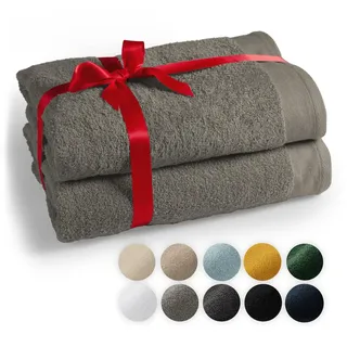 Blumtal Saunatuch 80 x 200 cm grau 2-tlg.