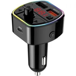 Maxtrack MT2L Bluetooth Transmitter Auto, Bluetooth Adapter Transmitter für Auto Radio, Auto Ladegerät mit PD20W und QC3.0 Ladeanschluss, Freisprechfunktion, Siri&Google Assistant Unterstützung.