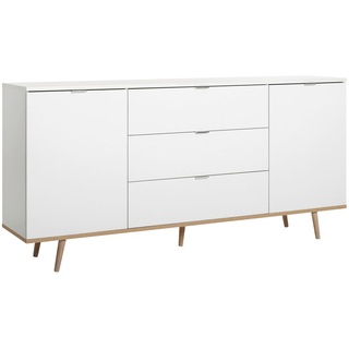 MID.YOU Sideboard Göteborg 180 x 87 x 40 cm weiß