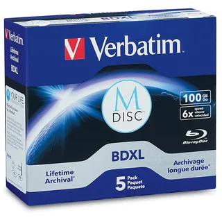 Verbatim M-DISC BD-R XL 100GB/1-6x Jewelcase (5 Disc)