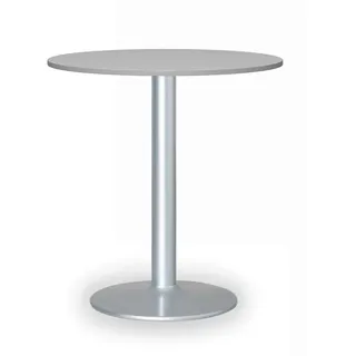 Runder Konferenztisch, Bistrotisch FILIP II, Durchmesser 80 cm, graue Metallgestell, graue