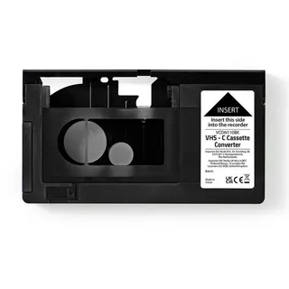 Nedis VCON110BK - video cassette adapter VHS-C VHS