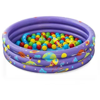BESTWAY - Bällebad Weltraum 102x25cm Planschbecken Ballpool Kinder Spielzeug Kugel