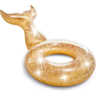 Intex Schwimmring Glitter Mermaid Tube 147 x 107 x 79 cm Gold/Weiß