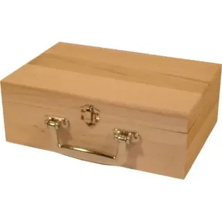 Holz-Koffer mit Metallgriff