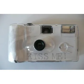 nedwidek Einwegkamera KISS ME weiß, mit Blitz, 27 Aufnahmen,