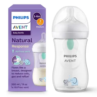 Philips AVENT Natural Response Babyflasche mit AirFree Ventil 260ml,