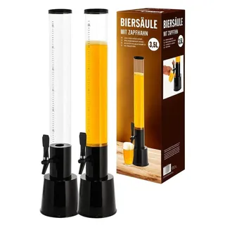 Cepewa Biersäule mit Zapfhahn - transparent|schwarz