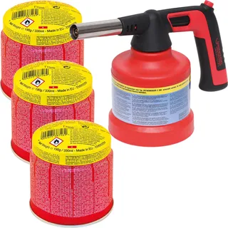 Rothenberger Industrial RS 200 Piezo inkl. 3x C200 Supergas Lötlampe Lötbrenner 180° Drehung FT 800°C / AT 650°C - 1500005079