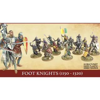 Wargames Atlantic, The Age of Chivalry, Foot Knights (1150-1320), Miniaturen im Maßstab 28 mm