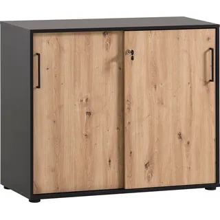 WELLTIME Aino Aktenschrank 100,1 x 41 x 83,6 cm schwarz