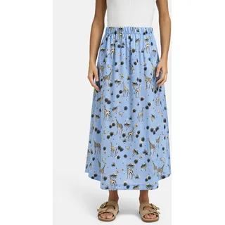 Smith & Soul A-Linien-Rock Damen Animalprint Blau 40