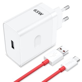 65W USB Ladegerät für Oneplus SuperVooc Charge,USB Netzteil mit Typ C Ladekabel 1M USB Ladestecker für OnePlus 12 12R 10 Pro/CE 3 Lite/Nord 3/Nord 2T/9 Pro/9/N20/N10/N100/8T/8 Pro/8/7T/OPPO Reno 11F