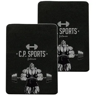 C.P. Sports Griffpolster 3mm - 10x14cm schwarz/Silber mit Bodybuilder
