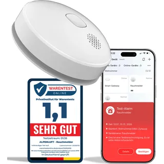 SMART Rauchmelder funkvernetzt - mit Smartphone App - 1er