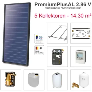 solarbayer� Solarbayer PremiumPlusAL Solarpaket 5 Ziegel Bruttofläche 14,30 m2 vertikal