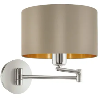 EGLO Wandleuchte, taupe, gold,