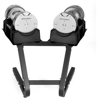 BRAINGAIN Verstellbare Hanteln - 23.5kg, 32.5kg, 41.5kg - Chrom/Schwarz - Vielseitige Heimfitness-Gewichte für Krafttraining Mit Stander