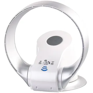 Sichler Haushaltsgeräte Rotorloser 360 cm Wand- und Tischventilator Silber