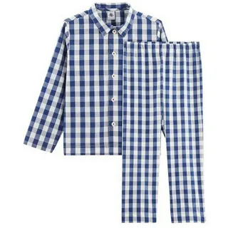 Petit Bateau Pyjama Petit Bateau Twill Pyjama blau weiß 5Jahre 110cm