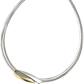 VIVANCE Collierkettchen »925/- Sterling Silber rhodiniert + Stahl«, Halsschmuck, 32101810-0 mehrfarbig