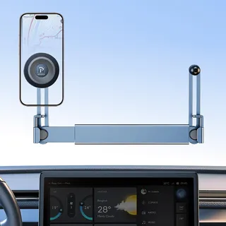 DICMKY Tesla-Handyhalterung mit Doppelkopf, Modell Y/3 2026, 2025, 2024, 2023, 2022, 2021, [Magnetisch/Clip] Autozubehör für Tesla Screen Phone Holder Ständer, (passend für Tesla Model Y (Juniper)/3