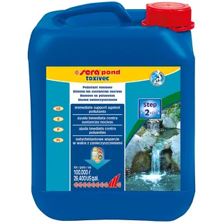 sera Pond Toxin Remover 5 l | Soforthilfe bei Vergiftungen im Gartenteich | entfernt Ammoniak & Nitrit sofort | bindet Schwermetalle | ideal bei Technik-Ausfall & Neubesatz