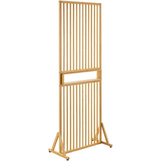 [en.casa] Paravent + Raumteiler, Fron 197x75,5x40 cm Bambus