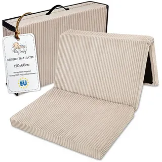 Totsy Baby Babymatratze Reisebett Matratze 60x120 cm faltbar Baby Klappmatratze beige, Totsy Baby