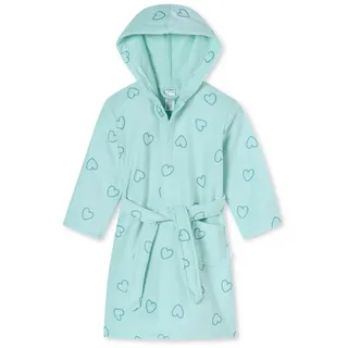 SCHIESSER Bademantel Aqua Kids Girl, Bade-mantel sauna Morgen-mantel grün 104 EU