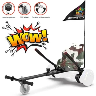 RCB Hoverboard Sitz, Go-Kart Zubehör für Hoverboards, Hoverboard mit Sitz passend für Aller 6.5"-10" Zwei Runden Selbstausgleichender Elektroroller,... -
