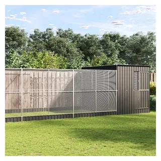vidaXL Voliere mit Erweiterung 704 x 303 x 216 cm silber