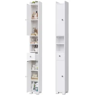 Mondeer Hochschrank 20 x 20 x 180 cm Weiß