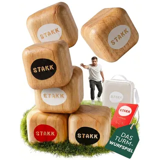 STAKK | Das Neue Outdoor-Wurfspiel für Kinder & Erwachsene | Boccia-Boule mit modernem Twist | spannendes Garten- und Strandspiel für Jung & Alt | Erfunden in Deutschland