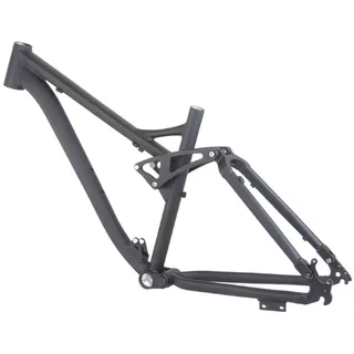 QUYCOIU 26-Zoll-Mountainbike-Rahmen Federungsrahmen Aus Aluminiumlegierung Softtail-Federungsrahmen Scheibenbremsen Innenbreite 135 Mm Tretlager 68 X 34Mm(Black)