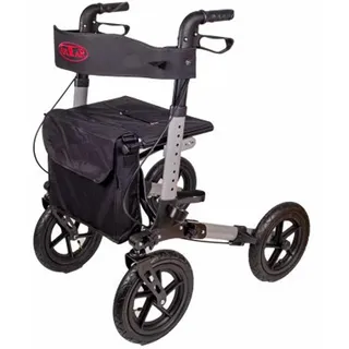 Antar Reise Rollator mit Luftbereifung grau/silber