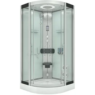 AcquaVapore Komplettdusche Duschkabine Fertigdusche Dusche D58-10T0 90x90 cm ohne 2k Scheiben Versiegelung