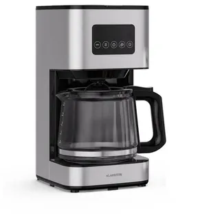 Klarstein Kaffeemaschine mit Mahlwerk silberfarben