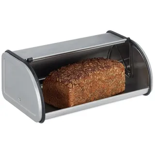 Relaxdays Brotkasten silber