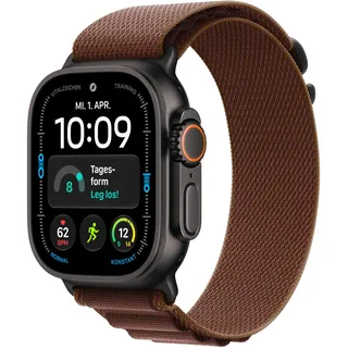 Apple Watch Ultra 4 GPS+Cellular 49 mm Titaniumgehäuse Schwarz Alpine Loop Burgunder M