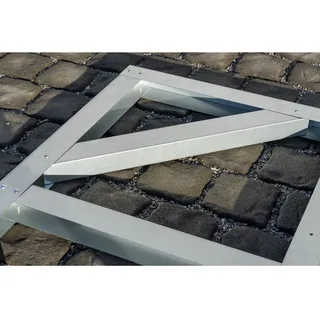 Globel Fundamentbodenrahmen 10 x 8 Aluminium verzinkt Silber